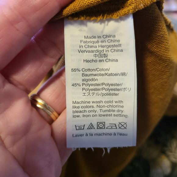 Madewell Tomboy Pocket Tee Women M Olive Surplus Mustard Casual Basic Boxy Shirt - Picture 4 of 7